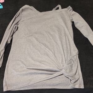 Gray Women's Long Sleeve Top